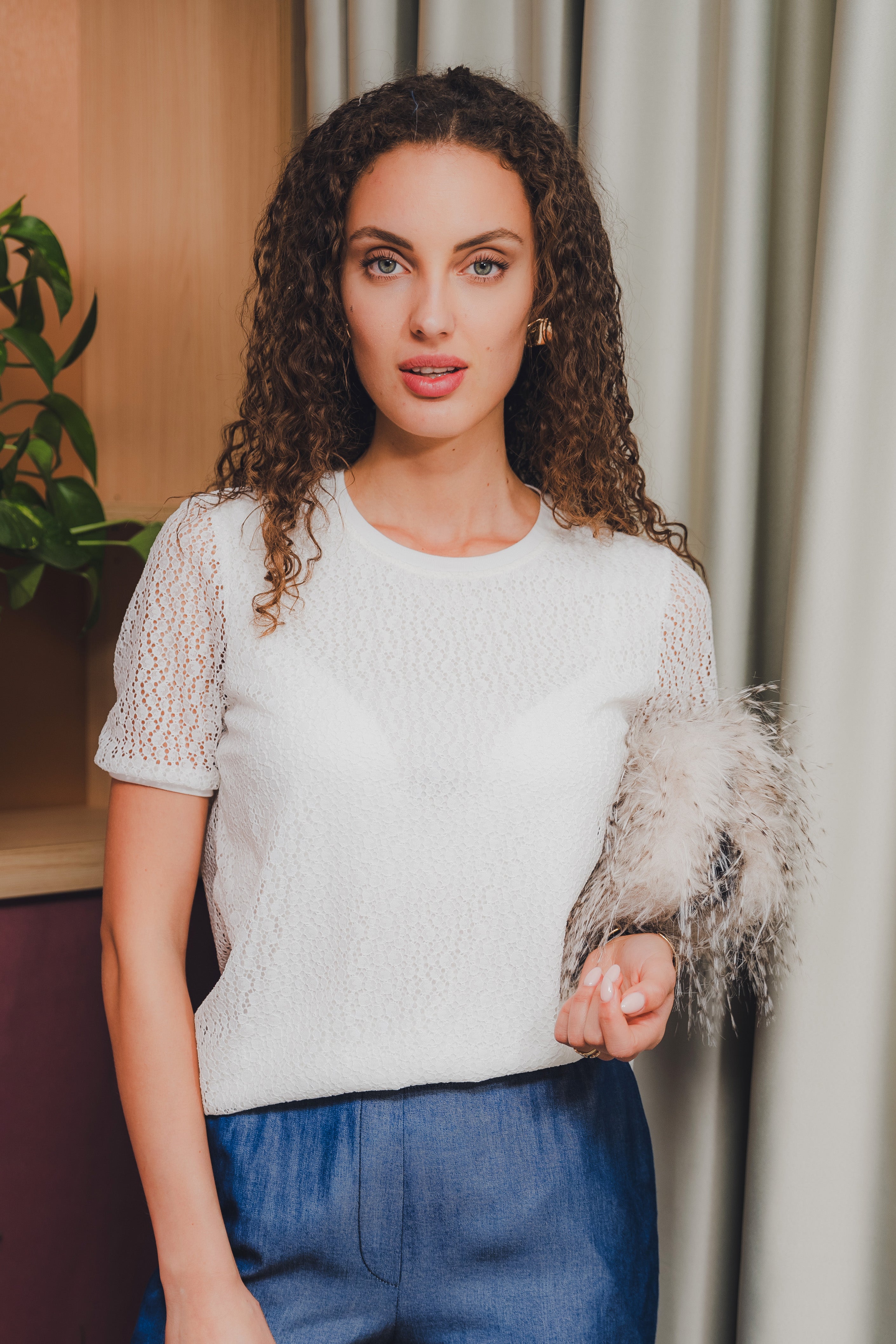 Дантелена блуза TIFANY