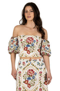 Дамски топ с флорална щампа BOHO VIBES