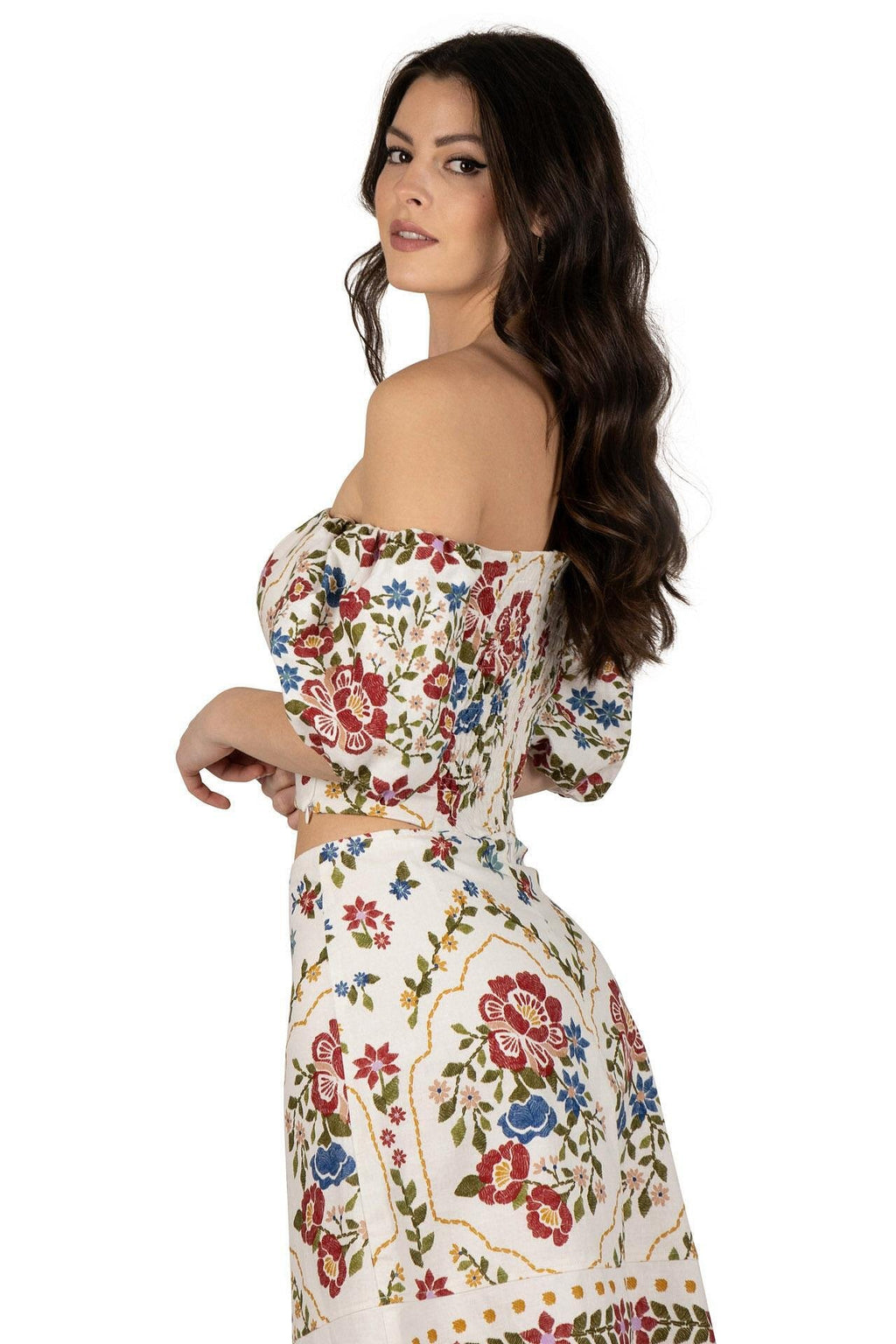 Дамски топ с флорална щампа BOHO VIBES