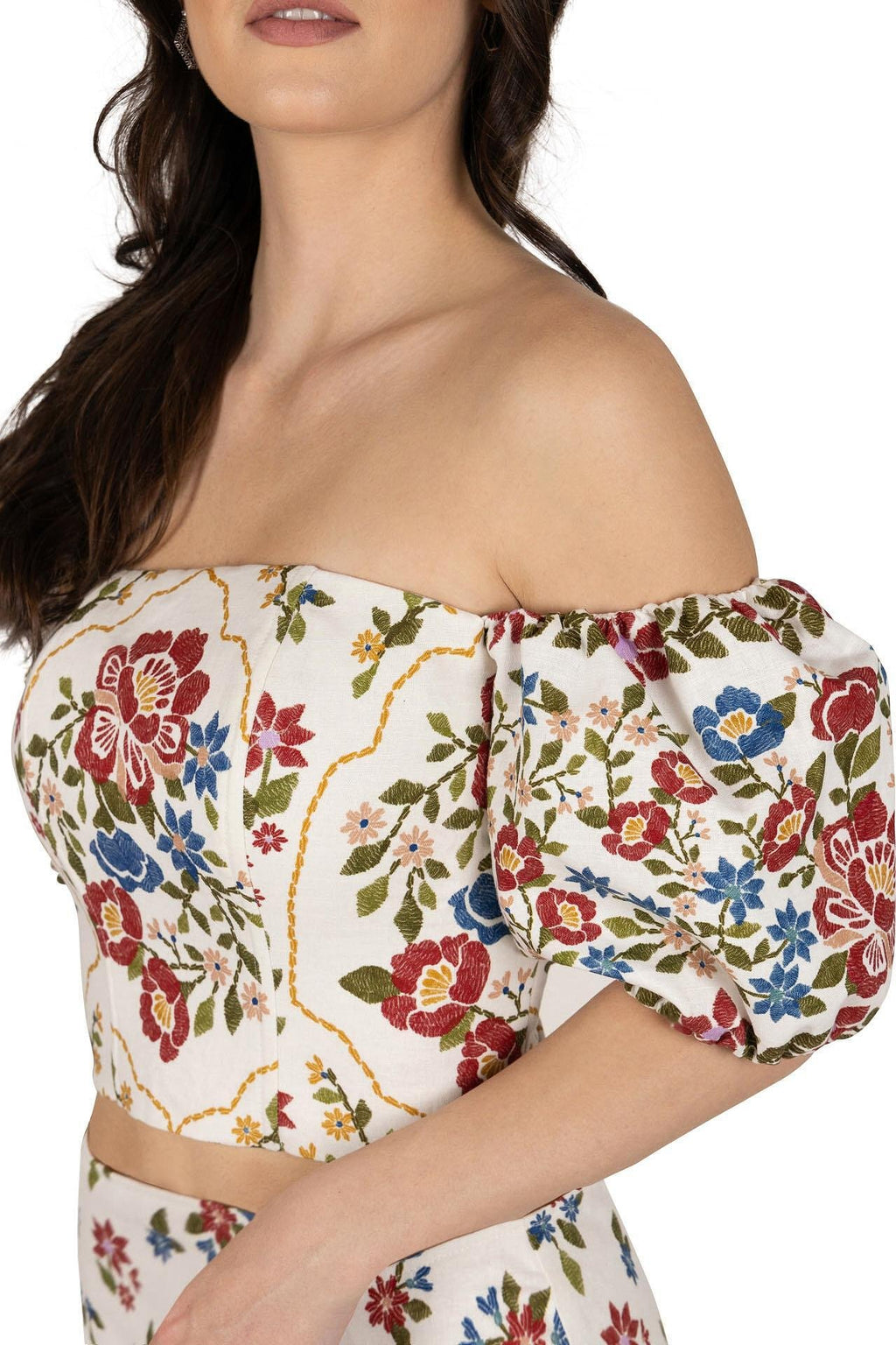 Дамски топ с флорална щампа BOHO VIBES