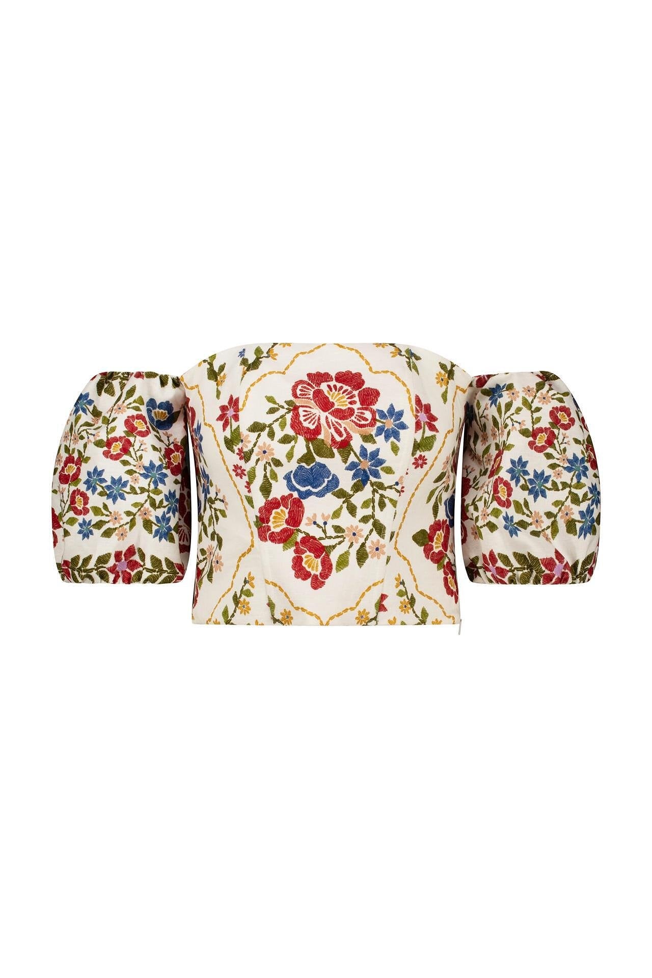 Дамски топ с флорална щампа BOHO VIBES
