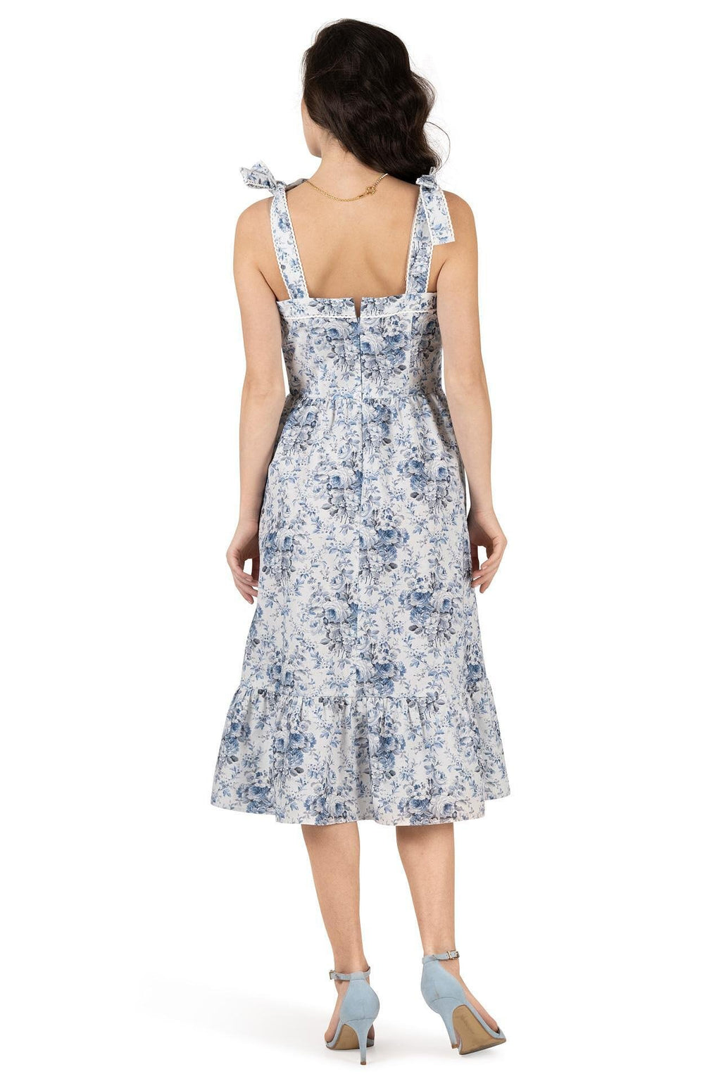 Рокля  със сини цветя KALISTO