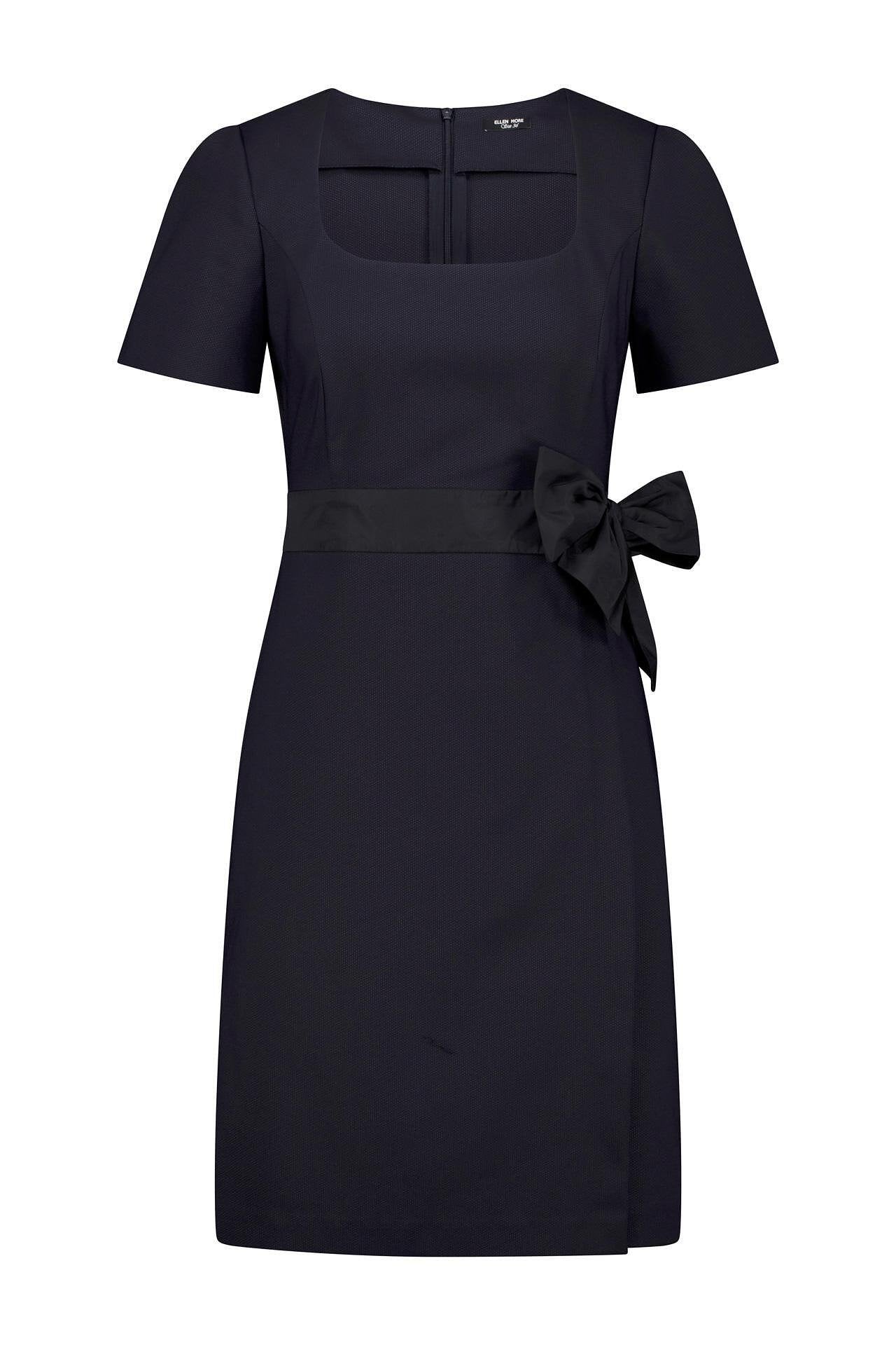 Elegant Dark Blue Women's Polka Dot Dress LOIS